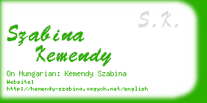 szabina kemendy business card